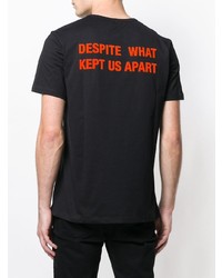 Мужская черная футболка с круглым вырезом с принтом от Dust