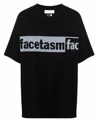 Мужская черная футболка с круглым вырезом с принтом от Facetasm