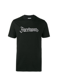 Мужская черная футболка с круглым вырезом с принтом от Facetasm