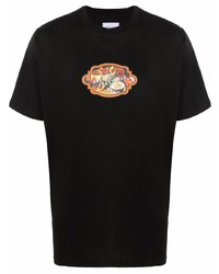 Мужская черная футболка с круглым вырезом с принтом от Family First