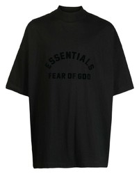 Мужская черная футболка с круглым вырезом с принтом от FEAR OF GOD ESSENTIALS