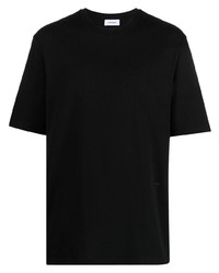 Мужская черная футболка с круглым вырезом с принтом от Ferragamo