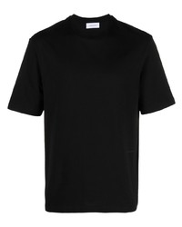 Мужская черная футболка с круглым вырезом с принтом от Ferragamo