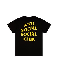 Мужская черная футболка с круглым вырезом с принтом от Anti Social Social Club