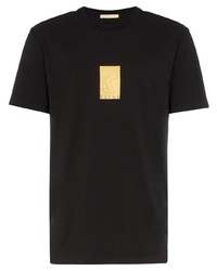 Мужская черная футболка с круглым вырезом с принтом от FUTU