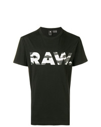 Мужская черная футболка с круглым вырезом с принтом от G-Star Raw Research