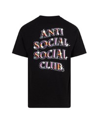 Мужская черная футболка с круглым вырезом с принтом от Anti Social Social Club