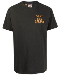 Мужская черная футболка с круглым вырезом с принтом от GALLERY DEPT.