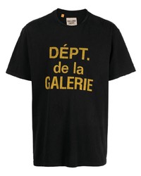Мужская черная футболка с круглым вырезом с принтом от GALLERY DEPT.