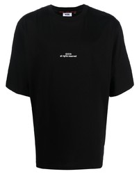 Мужская черная футболка с круглым вырезом с принтом от Gcds