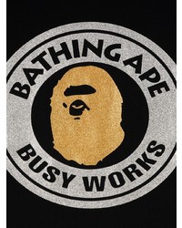 Мужская черная футболка с круглым вырезом с принтом от A Bathing Ape