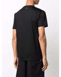 Мужская черная футболка с круглым вырезом с принтом от Les Hommes