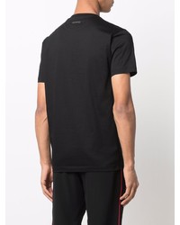 Мужская черная футболка с круглым вырезом с принтом от Les Hommes