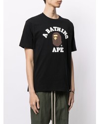 Мужская черная футболка с круглым вырезом с принтом от A Bathing Ape