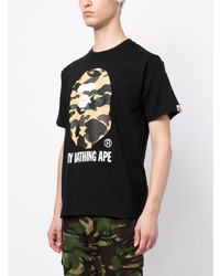 Мужская черная футболка с круглым вырезом с принтом от A Bathing Ape