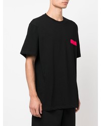 Мужская черная футболка с круглым вырезом с принтом от BARROW