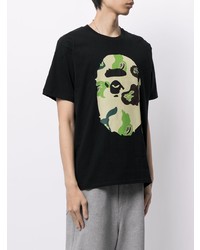 Мужская черная футболка с круглым вырезом с принтом от A Bathing Ape