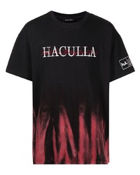 Мужская черная футболка с круглым вырезом с принтом от Haculla