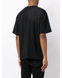 Мужская черная футболка с круглым вырезом с принтом от agnès b.