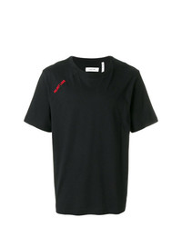 Мужская черная футболка с круглым вырезом с принтом от Helmut Lang