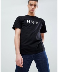 Мужская черная футболка с круглым вырезом с принтом от HUF