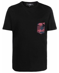 Мужская черная футболка с круглым вырезом с принтом от Hydrogen