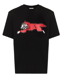 Мужская черная футболка с круглым вырезом с принтом от Icecream