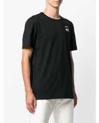 Мужская черная футболка с круглым вырезом с принтом от Dust