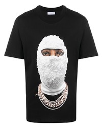 Мужская черная футболка с круглым вырезом с принтом от Ih Nom Uh Nit