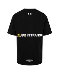 Мужская черная футболка с круглым вырезом с принтом от A Bathing Ape