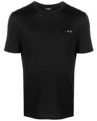 Мужская черная футболка с круглым вырезом с принтом от IRO