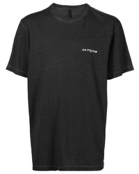 Мужская черная футболка с круглым вырезом с принтом от ISO.POETISM