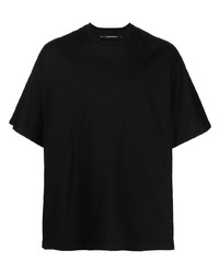 Мужская черная футболка с круглым вырезом с принтом от Julius