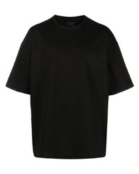 Мужская черная футболка с круглым вырезом с принтом от Juun.J