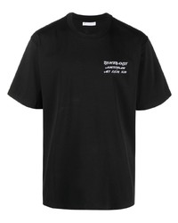 Мужская черная футболка с круглым вырезом с принтом от JW Anderson