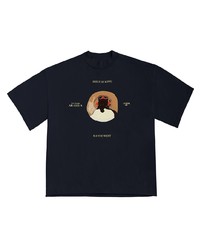 Мужская черная футболка с круглым вырезом с принтом от Kanye West