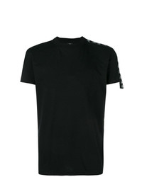 Мужская черная футболка с круглым вырезом с принтом от Kappa Kontroll