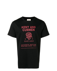 Мужская черная футболка с круглым вырезом с принтом от Kent & Curwen