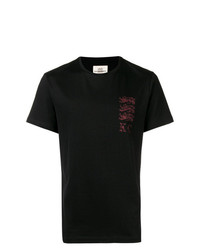 Мужская черная футболка с круглым вырезом с принтом от Kent & Curwen