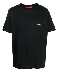 Мужская черная футболка с круглым вырезом с принтом от Kusikohc