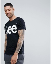 Мужская черная футболка с круглым вырезом с принтом от Lee