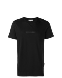 Мужская черная футболка с круглым вырезом с принтом от Les Benjamins