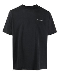 Мужская черная футболка с круглым вырезом с принтом от Liberaiders