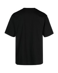 Мужская черная футболка с круглым вырезом с принтом от Danton