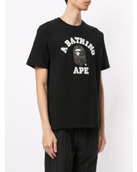 Мужская черная футболка с круглым вырезом с принтом от A Bathing Ape