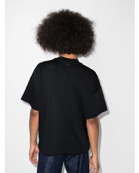 Мужская черная футболка с круглым вырезом с принтом от Ami Paris