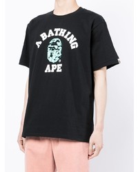 Мужская черная футболка с круглым вырезом с принтом от A Bathing Ape