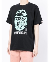 Мужская черная футболка с круглым вырезом с принтом от A Bathing Ape