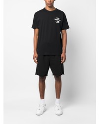 Мужская черная футболка с круглым вырезом с принтом от New Balance