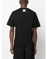 Мужская черная футболка с круглым вырезом с принтом от DRHOPE